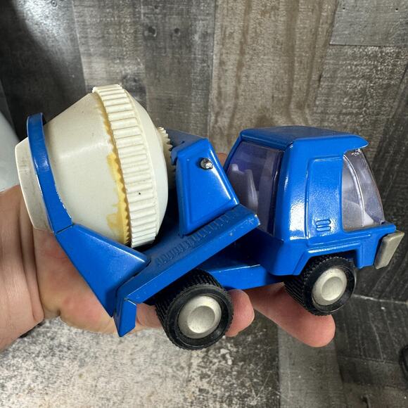VINTAGE BUDDY L BLUE TILTING CEMENT MIXER TRUCK Made In Japan Nice - Picture 3 of 9